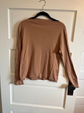 Lightweight Long Sleeve Top in Camel